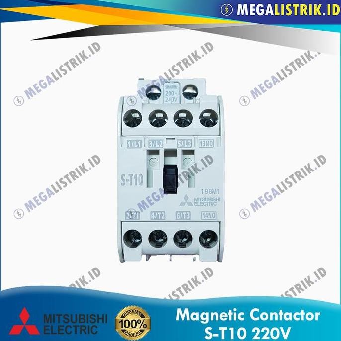 ใหม่ Mitsubishi Contactor S-T10 220V AC / Magnetic Contactor ST10 200-220 Volt AC / ST-10 / ST 10