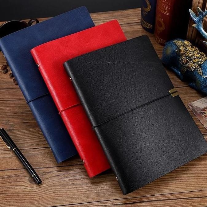Available Triple W 4in1 Notebook Book A5 - Dotted Grid Ruled Kraft Planner Agenda Premium Leather