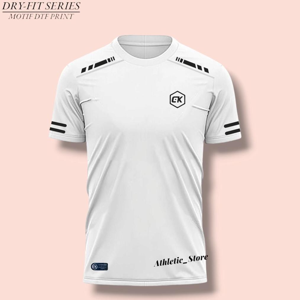 AT SPORTS เสื้อยืด TOP JERSEY SPORT DRY FIT ADULT ผู้ชายผู้หญิง TRAINING RUNNING JOGGING BADMINTON V