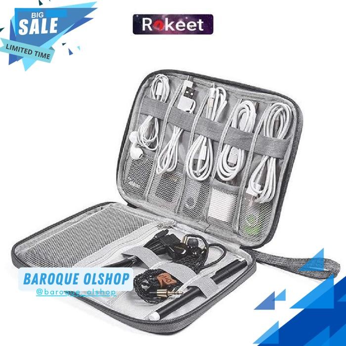 ROKEET Gadget กระเป๋าเดินทาง Gadget ORGANIZER กระเป๋า POWERBANK กระเป๋ากันน้ํา