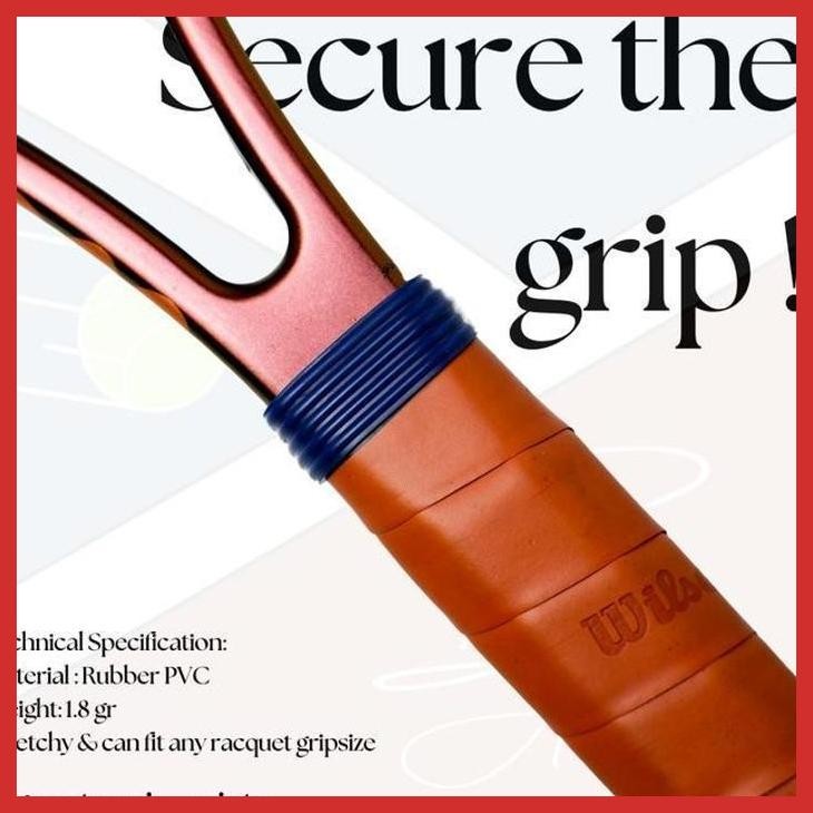 (PADEL) BATS - BASIC COLOR TENNIS RACQUET RUBBER BAND, RIBBED / WAVY TENNIS CKET RING (กีฬา VIRAL LA