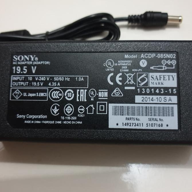 - sony Bravia ACDP-085N02 series 19.5V 4 35A led Tv adapter.