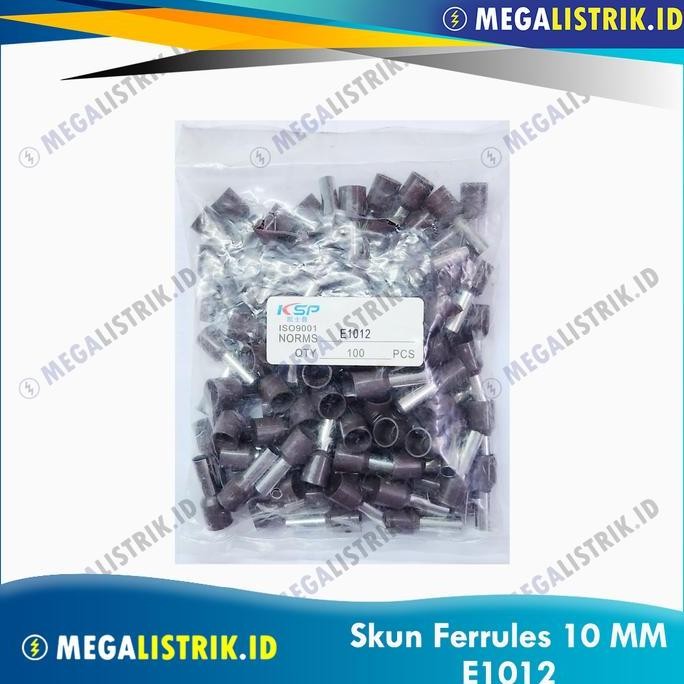 KSP Skun Ferrules 10 mm E1012 (100 ชิ้น) / Cable Lug Cable Ferules 10mm E-1012