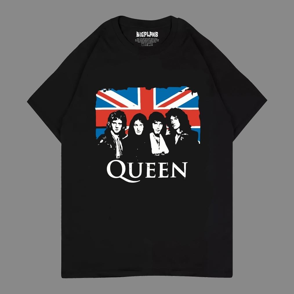 Queen T-Shirt England Flag Personil Queen Band T-Shirt Vintage Band T-Shirt
