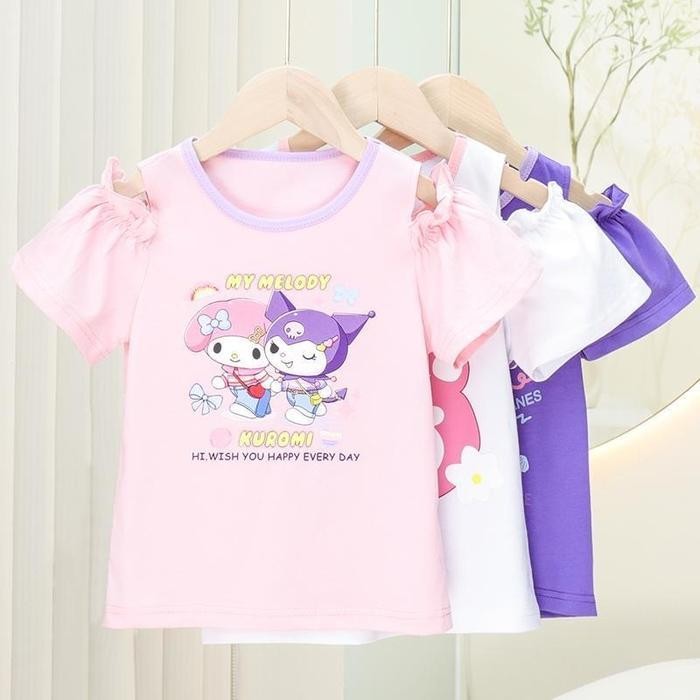 KATUN UNGU BB [PRINCESS KESLI] 2-11 Years Sabrina เสื้อยืด KuromiLotso สีชมพูสีม่วง Motif เสื้อยืดแข
