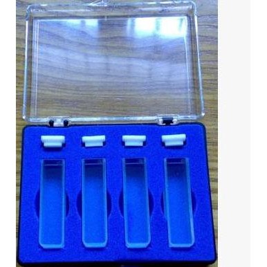 แก้ว cuvette/ Spectophotometer แก้วแก้วพร้อมฝาปิด/ชุด 4 PM