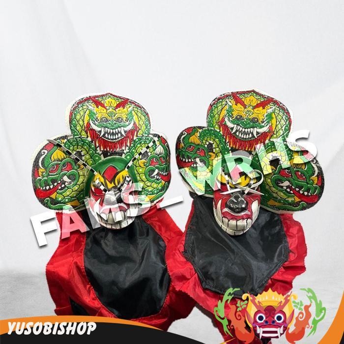 HIJAU Childrens Barongan Sponge Medium Size Balities Green Yellow Culture Color