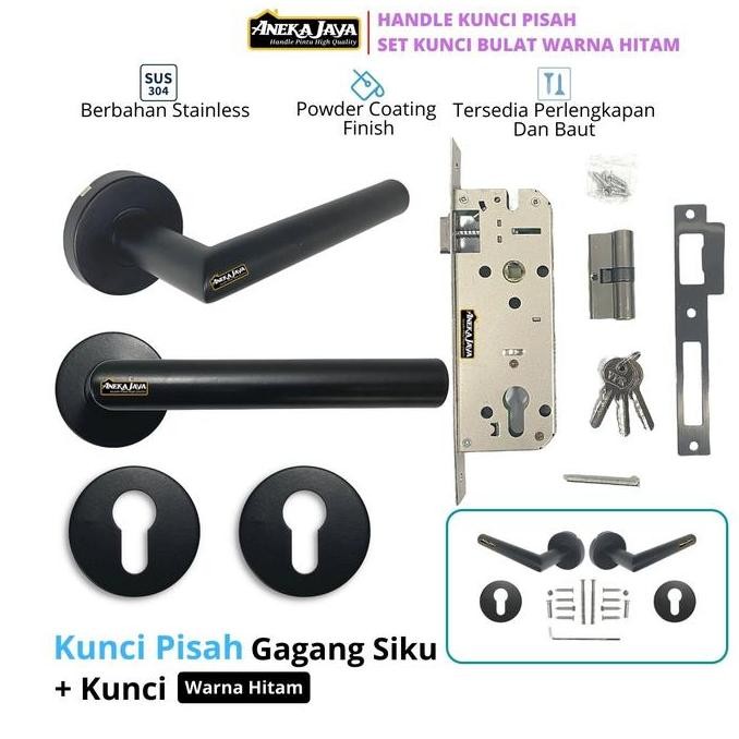 24 ซม. สีดํา DOFF ประตูล็อค HANDLE MAIN และ ROOM HANDLE ต้นฉบับและธุรกิจ