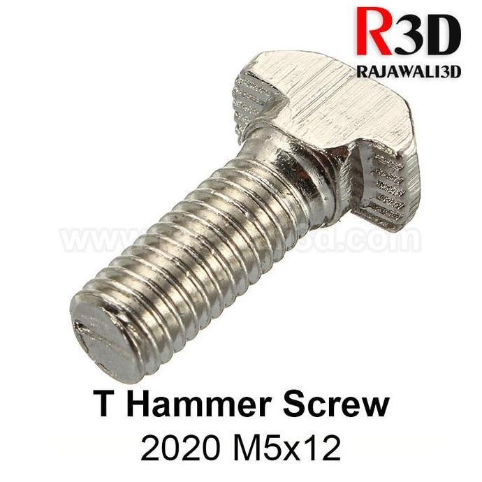 Up T Nut Screw M5 Tee Nut Screw T Hammer Screw Alu Profile 2020 M5X12
