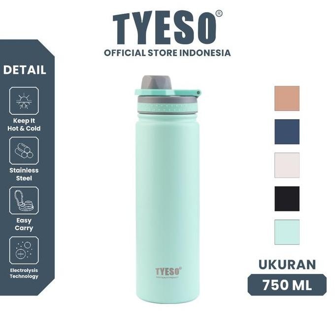 TERMOS - Tyeso Tumbler แบบพกพากีฬา Thermos 750ml TS-8709 สูญญากาศคู่ฉนวนสแตนเลสกีฬาดื่มขวดทนความร้อน