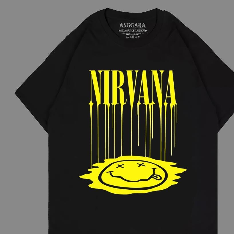 เสื้อยืด Nirvana Texs โลโก้ละลาย เสื้อยืดวง Nirvana