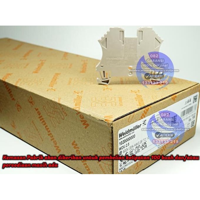 Weidmuller Wdu2.5 1020000000 เทอร์มินอลบล็อค Weidluller Wdu 2.5 Wdu2.5