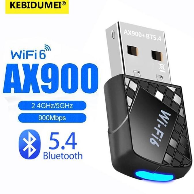 ใหม่ล่าสุด - AX900 WiFi 6 USB Bluetooth 5.4 Adapter 900Mbps การ์ดเครือข่ายไร้สาย Dual Band 2.4G 5GHz