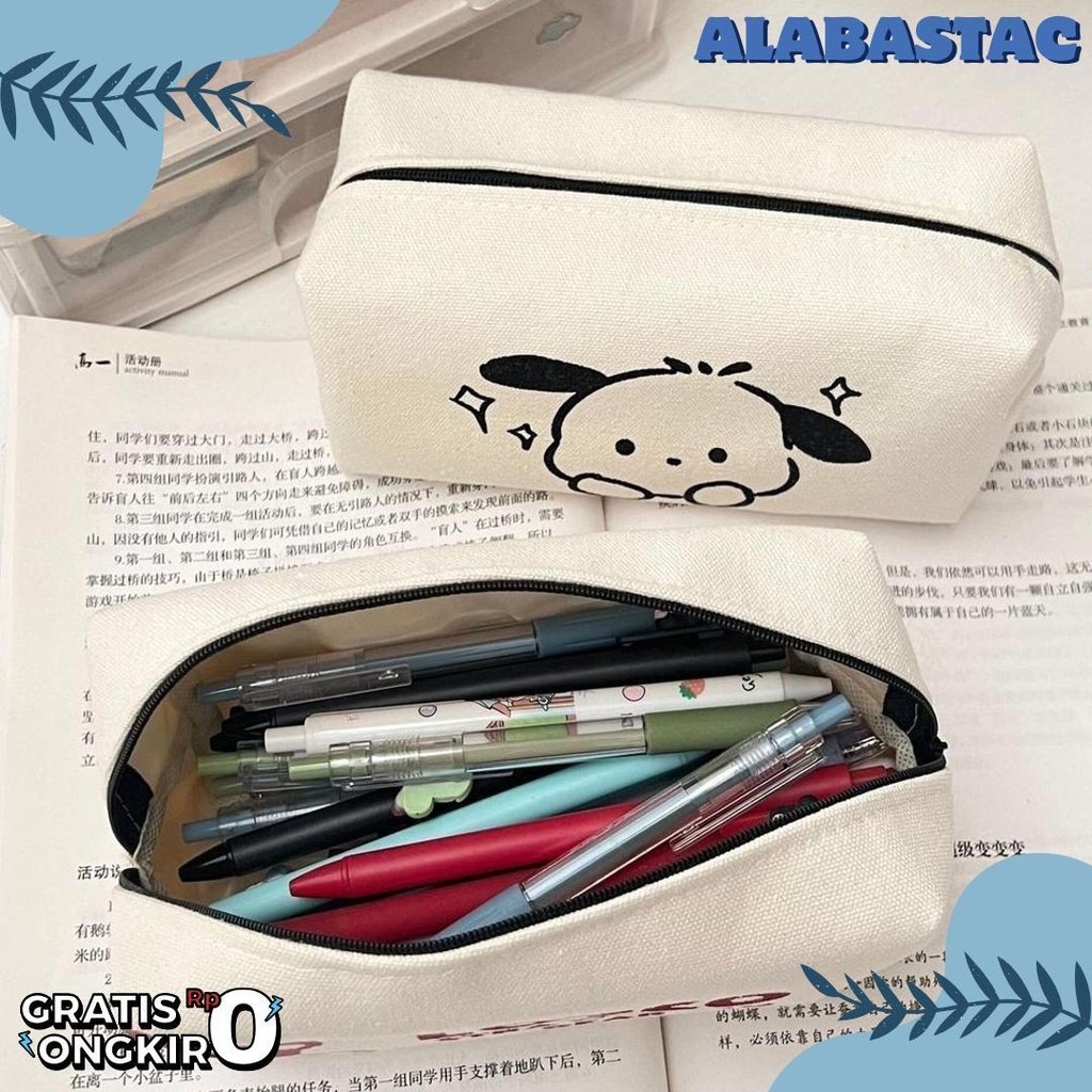 [Miloli] กล่องดินสอ L0Ts0 Poch4Cc0 กระเป๋าดินสอผ้าใบซิปกล่องดินสอเครื่องเขียน - F0241 ครึ่งราคา