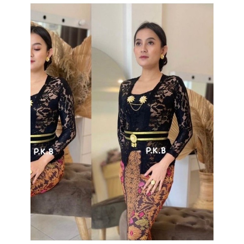 Balinese ผ้า kebaya / kubaru kebaya / kebaya รับปริญญา / kebaya แขนยาว (เฉพาะเสื้อ Kebaya เท่านั้น)