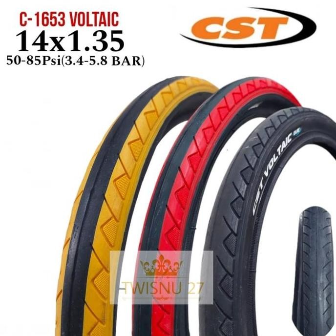 Cst Voltaic ยางนอก 14 X 1.35 (37-254) 50-85Psi/3.4-5.8Bar 14X1.35