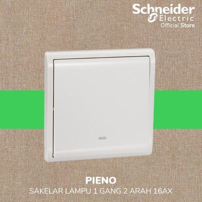 ใหม่ 1 Gang 2 Way Switch Schneider PIENO E8231L2F_WE_G3 - ไฟบ้าน