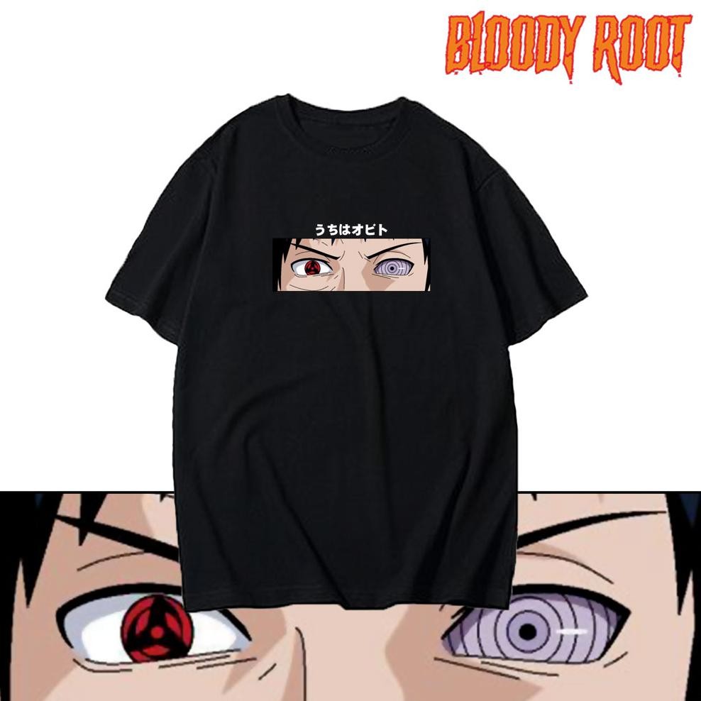 เสื้อยืด Uchiha Obito Obito Tobi อะนิเมะ Naruto Shippuden Bloody Root Rebahan Shop