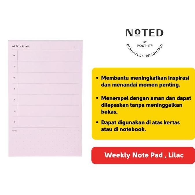 มีจําหน่าย Post-it Lilac Weekly Planner NTD-58-ILL - Sticky Memo Aesthetic Weekly Schedule
