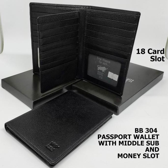Braun Buffel Bb304 Passport Wallet Passport Holder - หนังแท้ - นําเข้า