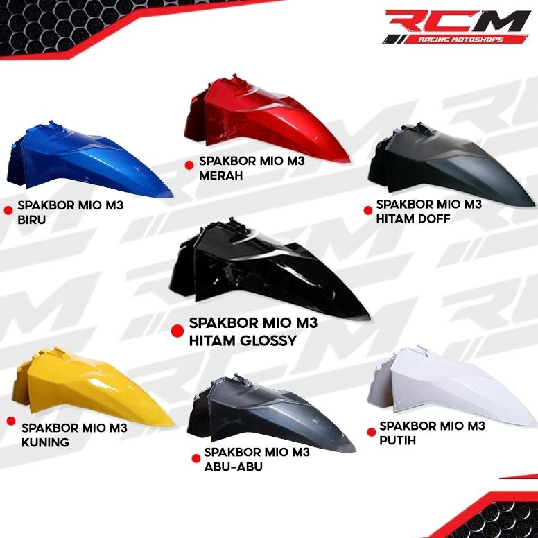 DE6 - NARITA บังโคลนหน้า Yamaha Mio M3 Mio 3 สีดํา NARITA