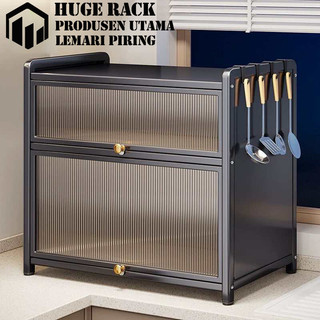 Rak Lemari Dapur Dengan Pintu Rak Piring Minimalis Rak Oven Microwave  Rak Kabinet Dapur Rak Dapur stainless