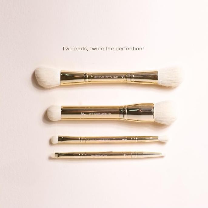 Double Ended Brush / แปรงแต่งหน้า - I Am Addicted brush 2 in 1 dual brush Pencil Compact powder trav