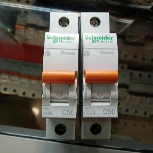 SCHNEIDER จัดส่งฟรี - MCB domea skhender 1phase 50a c50 schnider