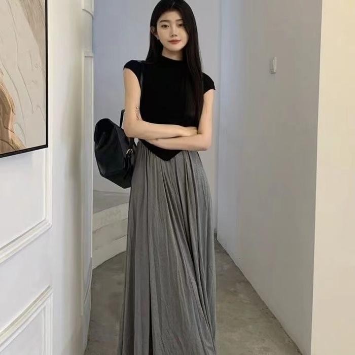 Susana Id เกาหลีแขนสั้นกระโปรงแฟชั่นชุดฤดูร้อนชุดสองชิ้นขนาดเล็ก B006Su Er-56