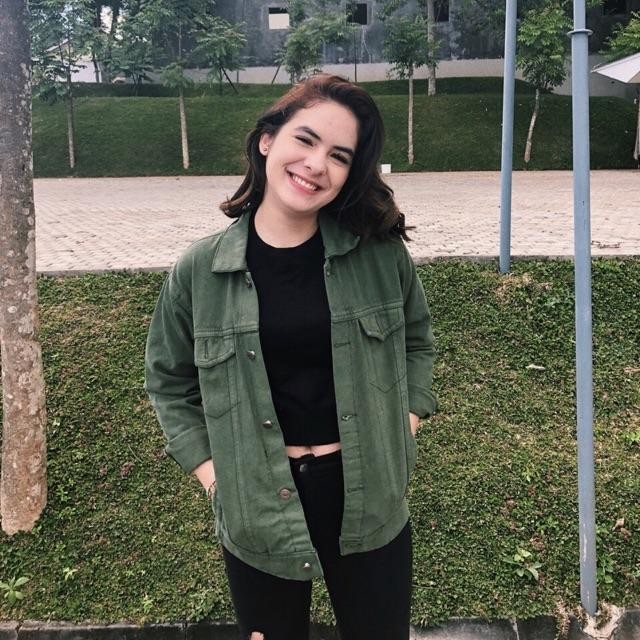 HIJAU Premium Army Green Jeans Jacket สําหรับผู้ชายและผู้หญิง Xxl Xxxll