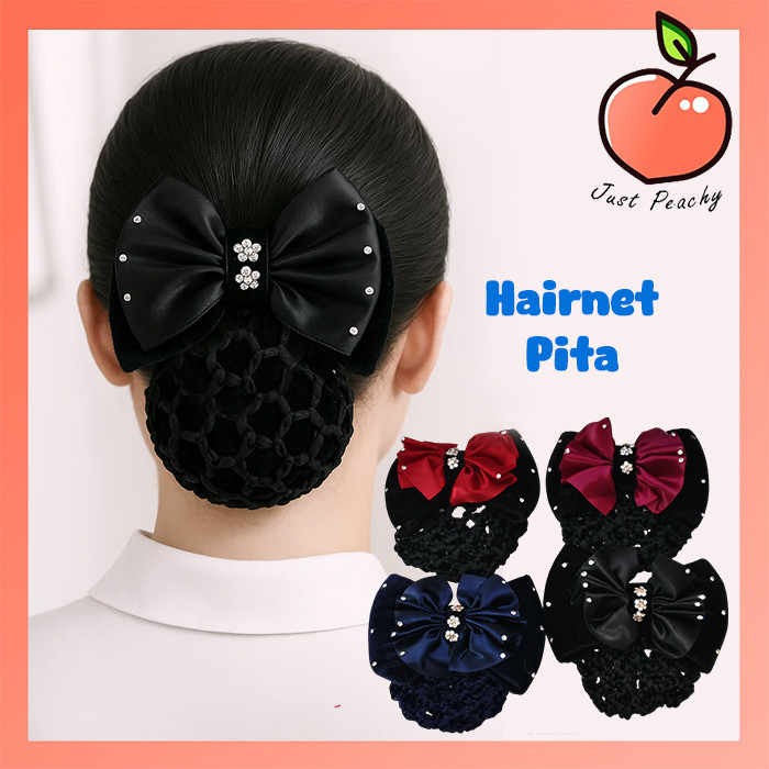 Hairnet Clip Ribbon Bun Nurse Flight Attendant Womens Hair Bun School Accessories