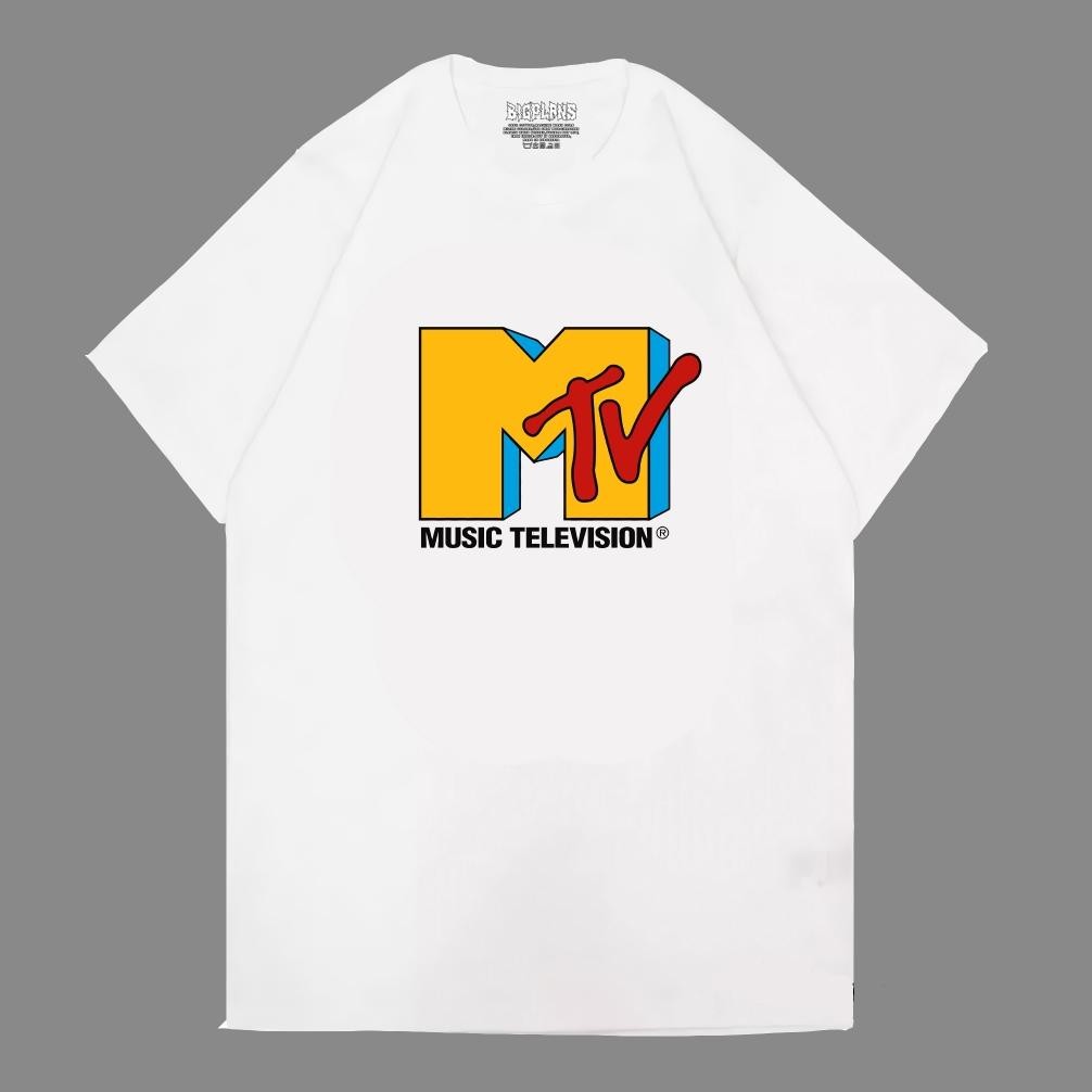 MTV Music Television Big Logo เสื้อยืด mtv เสื้อยืด Basic Distrp เสื้อยืดสําหรับผู้ชายและผู้หญิง