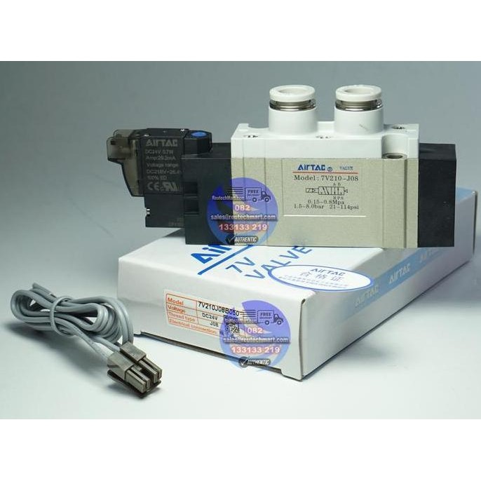 Airtac 7V210-J08 โซลินอยด์วาล์ว Airtac 7V210J08B050 24Vdc