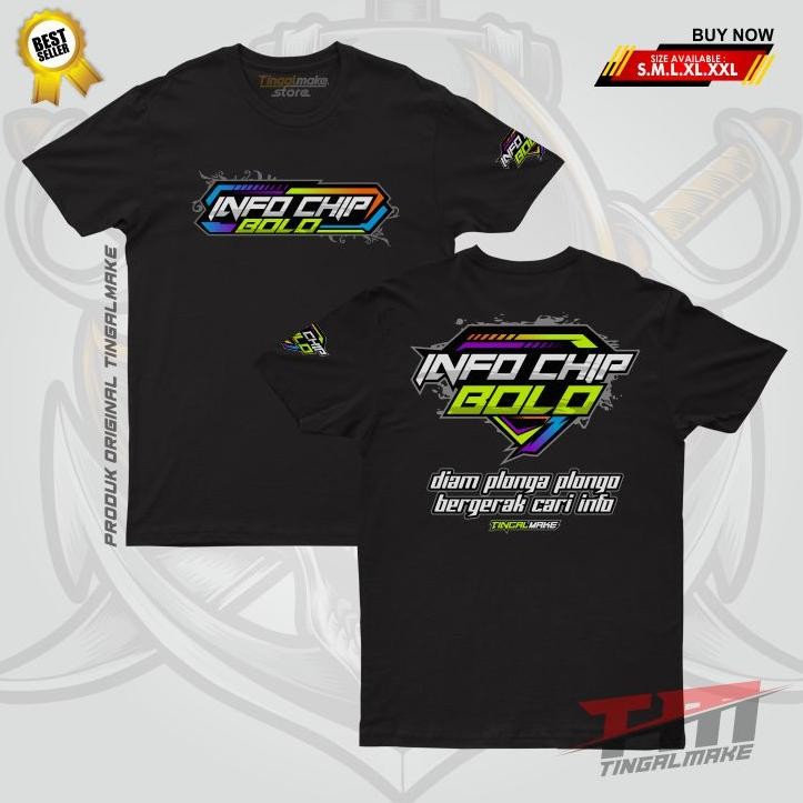 Dtf Info Chip Bolo เสื้อยืด Unisex Info Nyeyang ผู้ชายผู้หญิงเสื้อยืดคําการพิมพ์หน้าจอดิจิตอล Tingal