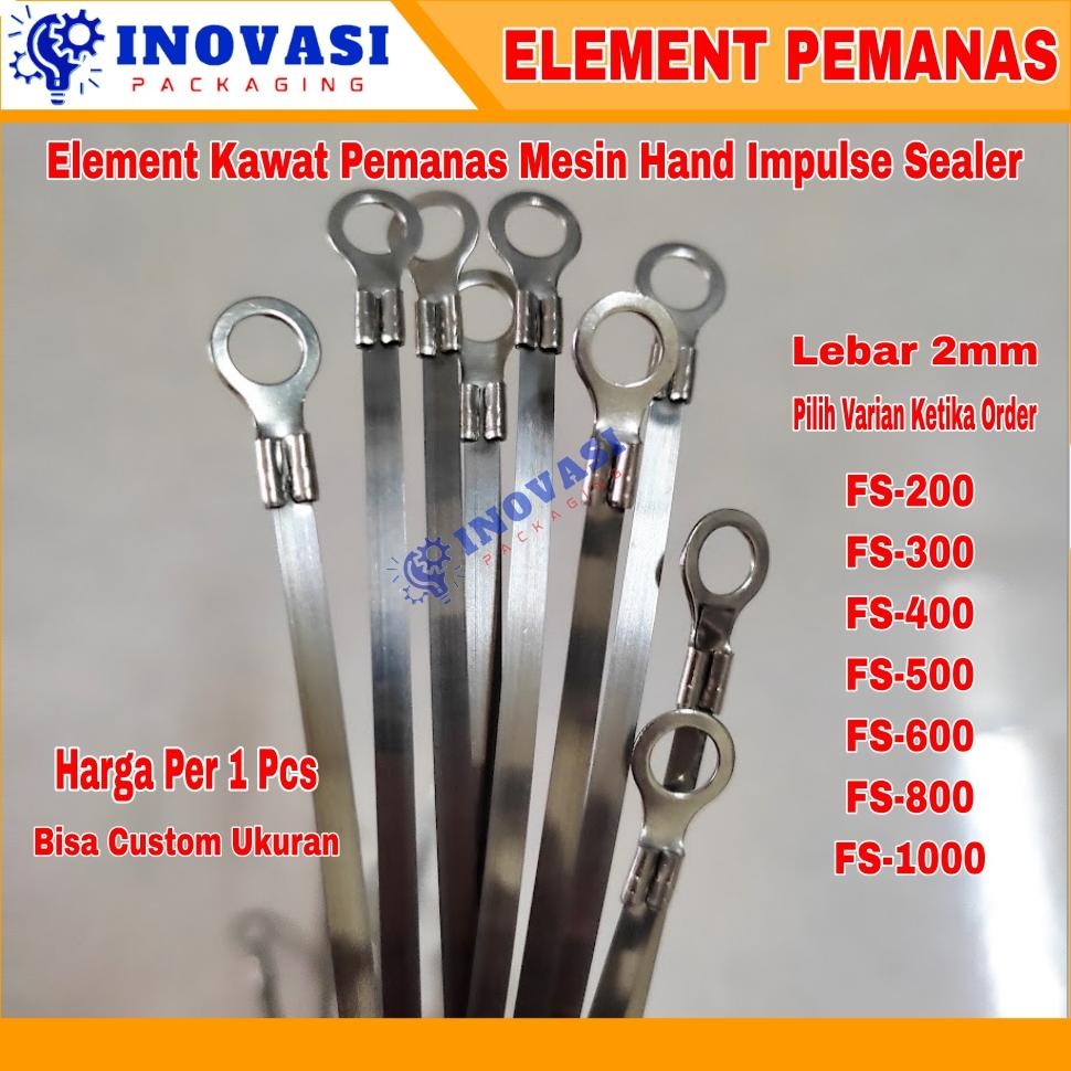 MESIN Hand Sealer Press Machine แผ่นลวดความร้อน 2 มม.กว้าง FS-200 FS-300 FS-400 FS-500 FS-600 FS-800