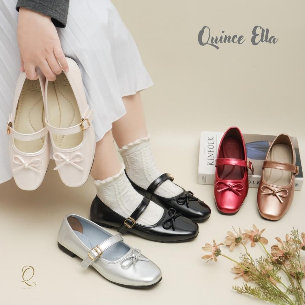Vb-8 m-4 QUINCE Ella Flat Shoes สําหรับผู้หญิง รองเท้าลําลองอินเทรนด์ Viral