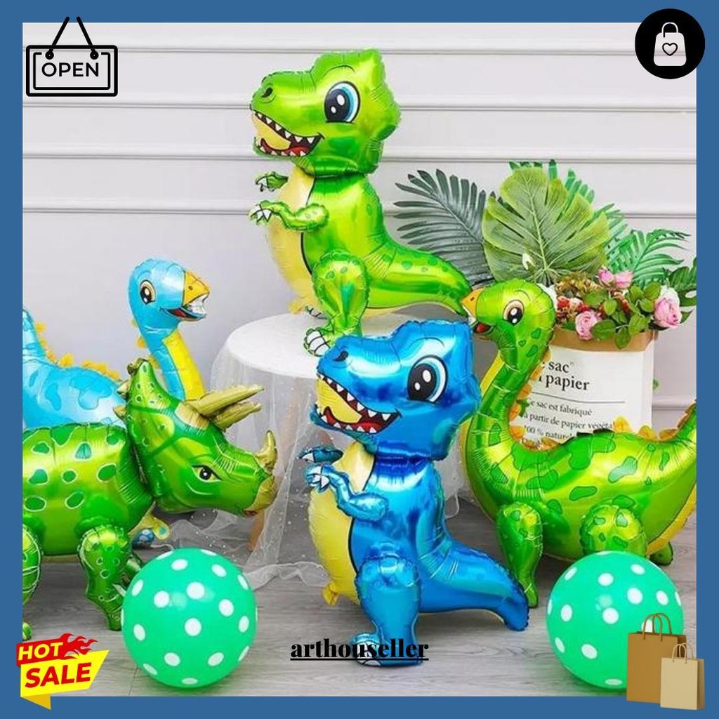 ลูกโป่งฟอยล์ไดโนเสาร์ 4D / ลูกโป่งไดโนเสาร์ T-Rex 4D Jurassic Dino