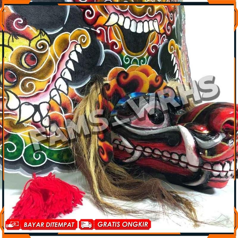 (Super) Barongan Telon Vip Size 22 Full Wood Barongan Caplokan Kayu Nk66