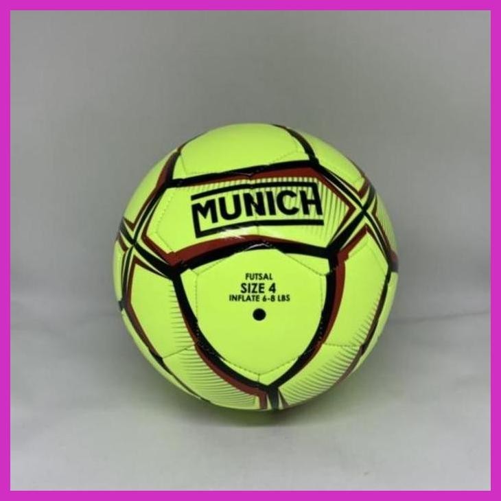 (SPORTS) MUNICH PRISMA FUTSAL BALL SIZE 4 ฟรีวาล์วเน็ตดั้งเดิมพร้อม SHIP
