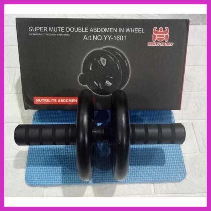 (SPORTS) AB WHEEL SUPER MUTE DOUBLE ABDOMEN IN WHEEL AB ROLLER WHEEL IMPORT NEW PRIVACY SAFE