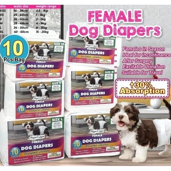 ผ้าอ้อมสุนัขเพศเมีย ไซส์ Xxs To Xl - Pampers ผ้าอ้อมสุนัขเพศเมีย