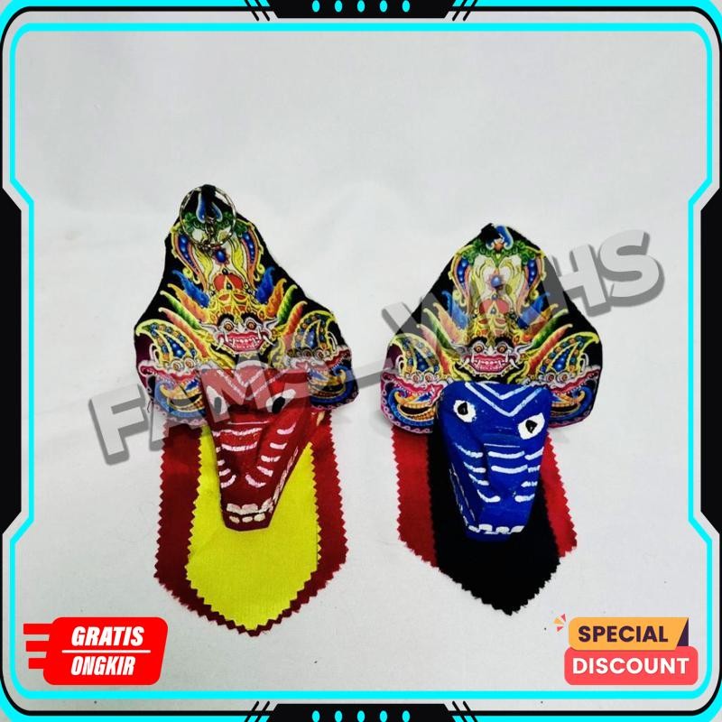 พวงกุญแจ GUNGAN Barongan ทําจากไม้ขนาดเล็ก Hk-31