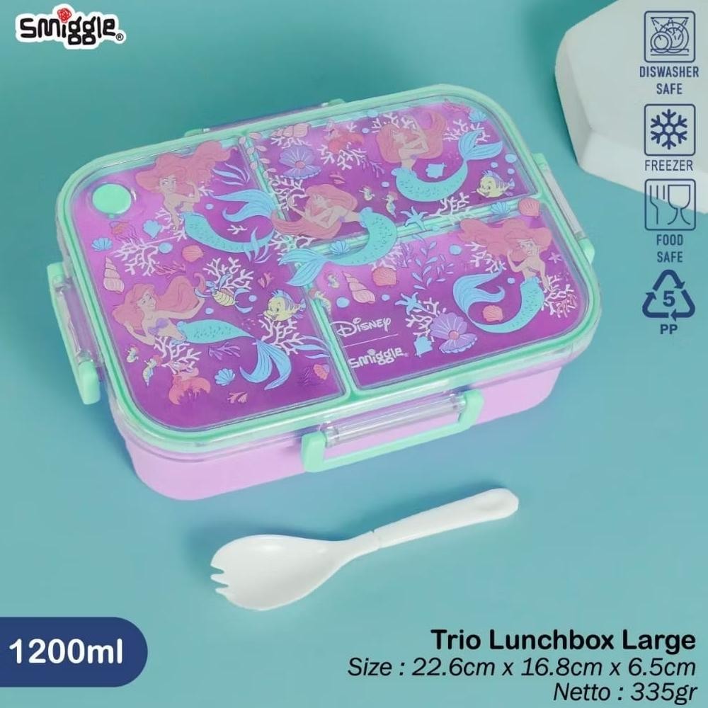 กล่องข้าว Trio Large 1200Ml Smiggle Childrens Lunch Box 3667 ||