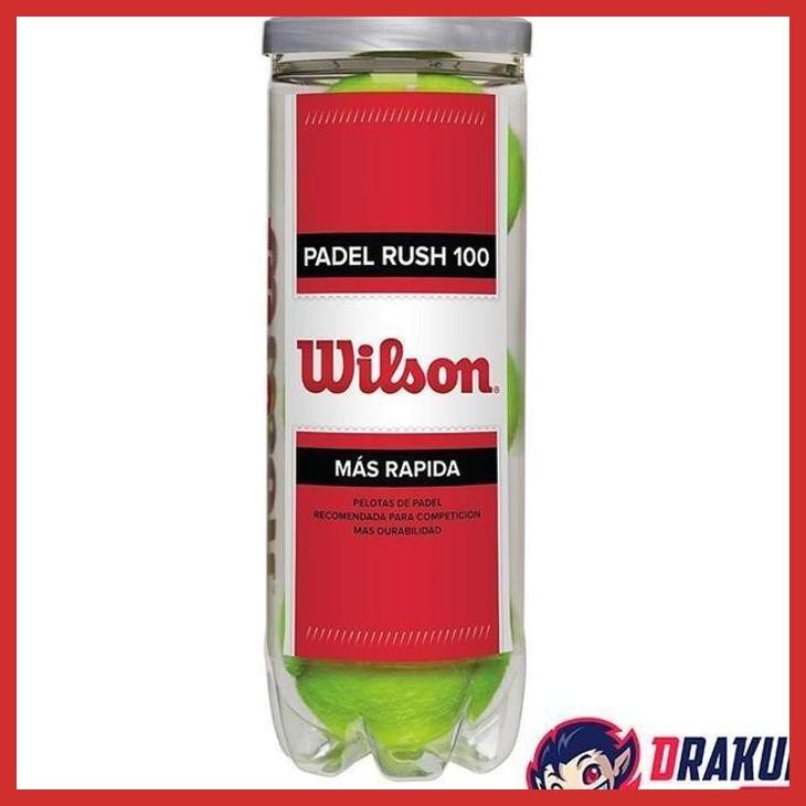 (PADEL) PADEL BALL WILSON PADEL RUSH 100 - PADEL BALL (X3) (NEW, VIRAL, CURRET SPORTS)