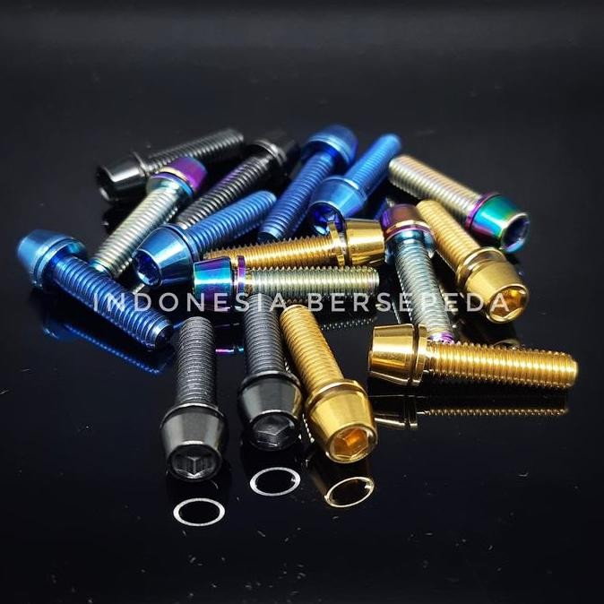 Titanium Bolt Mx20Mm Taperhead สําหรับ Stem Seat Clamp - Titanium Bolt