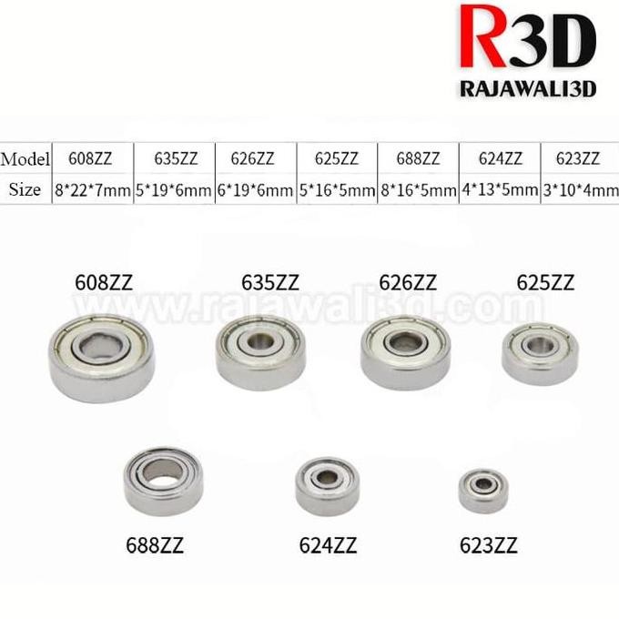 Up Ball Bearing 105Zz 105Z เหล็กจิ๋ว 5X10X4Mm
