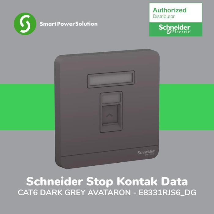 Schneider Cat6 Dark Grey Avataron Data Socket - E8331Rjs6_Dg