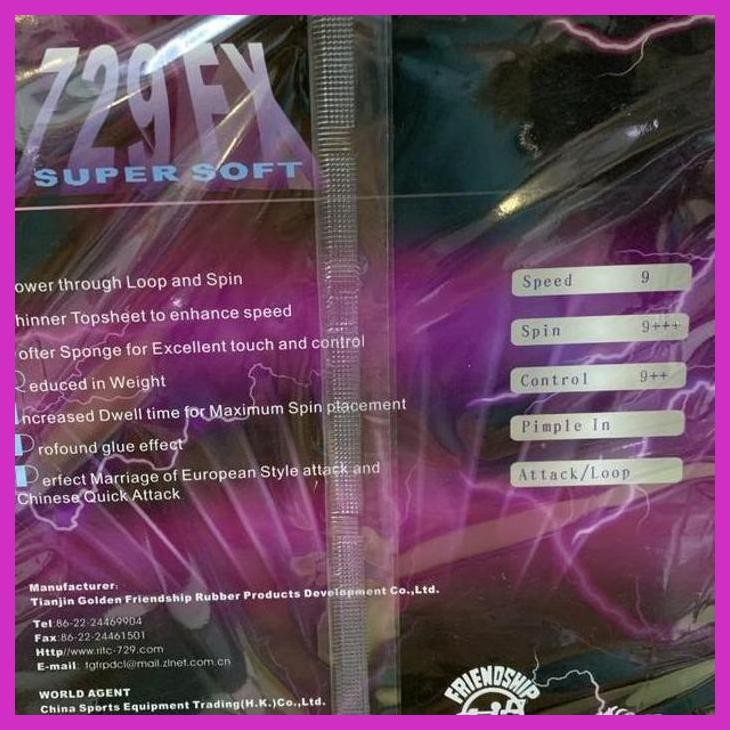 (SPORTS) FRIENDSHIP/729 FX SUPER SOFT RUBBER/RUBBER BET/BAT PING PONG ORIGINAL GOOD QUALITY