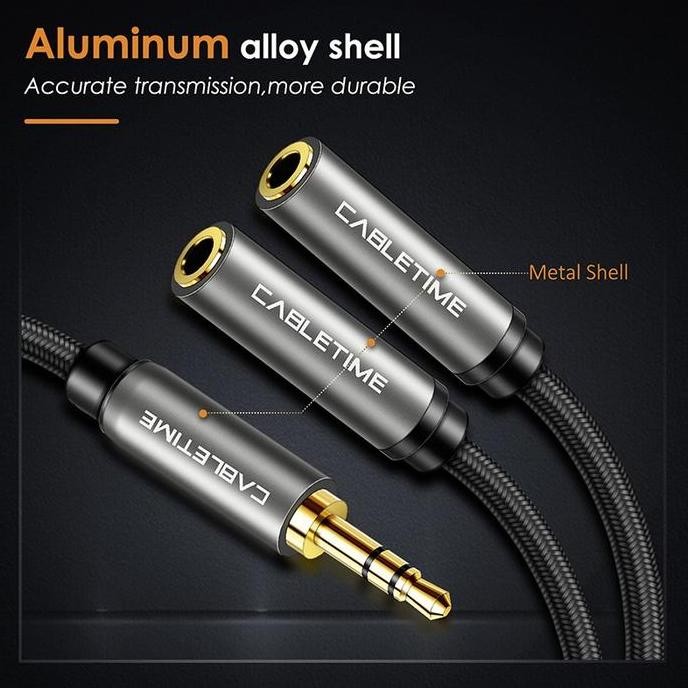 JB Aux Audio Splitter 3.5 มม. ชาย 2 หญิง None