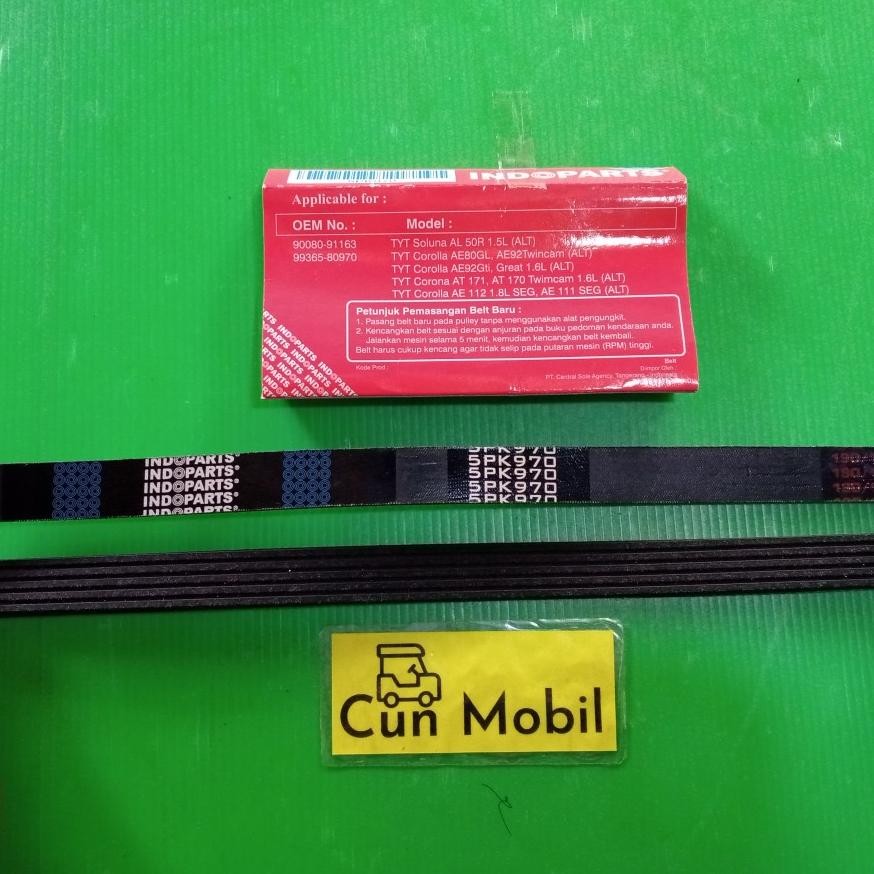 DF29>> เข็มขัดซี่โครง เข็มขัดรถตู้ Indoparts 5PK 970 Corolla AE112 1.8LSEG AE111SEG Soluna AL50R 1.5